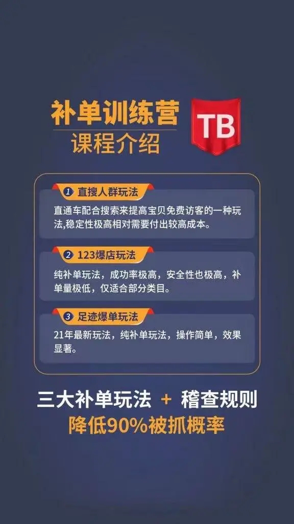 数据蛇淘宝2021最新三大补单玩法+稽查规则，降低90%被抓概率-遨游资源库