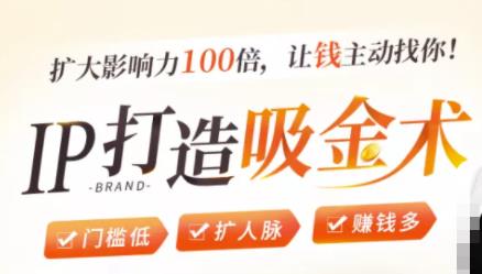 IP打造吸金术：0基础0资源，也能扩大影响力100倍，让钱主动找你！-遨游资源库