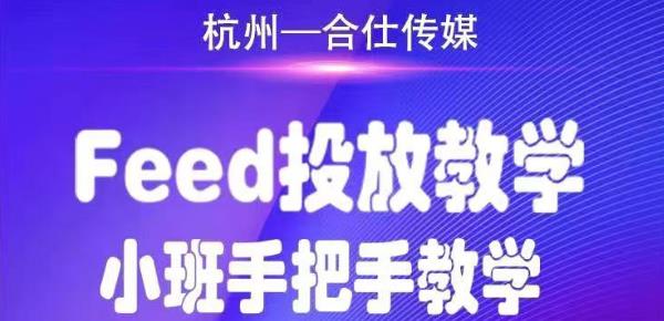 合仕传媒Feed投放教学，手把手教学，开车烧钱必须自己会-遨游资源库