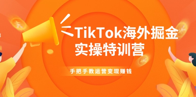 TikTok海外掘金实操特训营：手把手教运营变现赚钱-遨游资源库