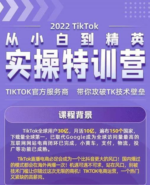 Seven漆·2022Tiktok从小白到精英实操特训营，带你掌握Tiktok账号运营-遨游资源库