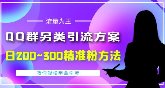 价值888的QQ群另类引流方案，半自动操作日200~300精准粉方法【视频教程】-遨游资源库