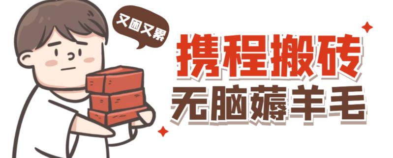 携程最新无脑薅羊毛低保玩法,后期稳定一天几十的收益,可多号放大收益-遨游资源库