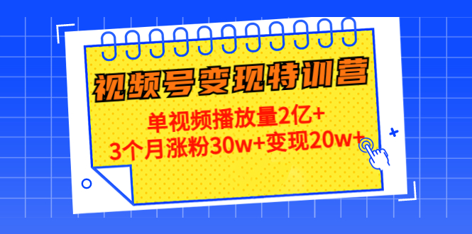 21天视频号变现特训营：单视频播放量2亿+3个月涨粉30w+变现20w+（第14期）-遨游资源库