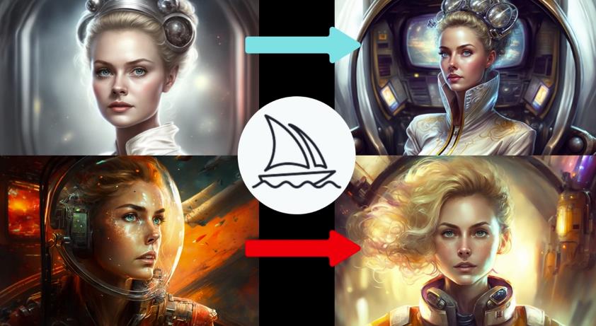 Midjourney V4实现连续性的人物创作：漫画，故事，动画操作教程参数设置-遨游资源库