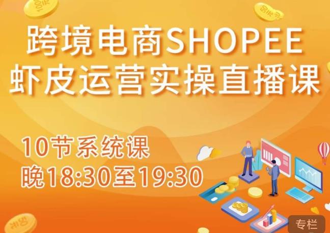 跨境电商Shopee虾皮运营实操直播课，从零开始学，入门到精通（10节系统课）-遨游资源库