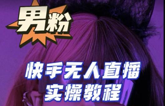 【男粉落地项目】零基础玩转男粉快手无人直播月入3w+，2023快手无人直播实操教程-遨游资源库