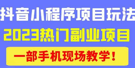 抖音小程序9.0新技巧，2023热门副业项目，动动手指轻松变现-遨游资源库