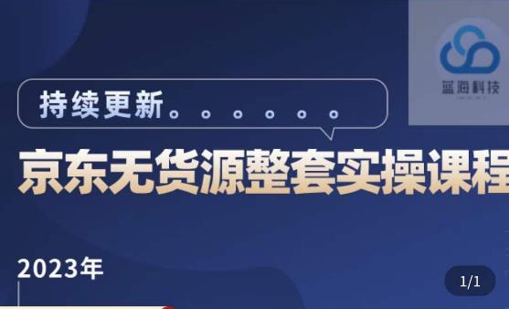蓝七·2023京东店群整套实操视频教程，京东无货源整套操作流程大总结，减少信息差，有效做店发展-遨游资源库