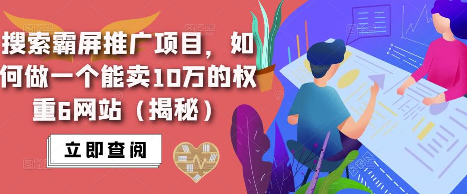搜索霸屏推广项目,如何做一个能卖10万的权重6网站(揭秘)-遨游资源库
