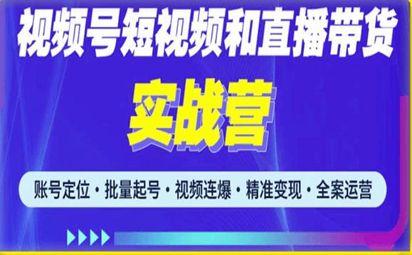 2023最新微信视频号引流和变现全套运营实战课程，小白也能玩转视频号短视频和直播运营-遨游资源库
