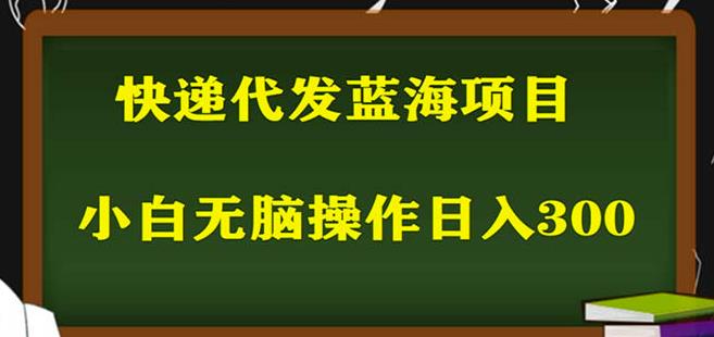 2023最新蓝海快递代发项目，小白零成本照抄也能日入300+-遨游资源库