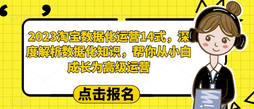 2023淘宝数据化运营14式,深度解析数据化知识,帮你从小白成长为高级运营-遨游资源库