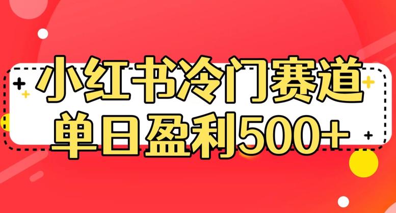 小红书冷门赛道，单日盈利500+【揭秘】-遨游资源库