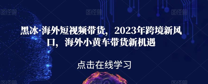 黑冰·海外短视频带货，2023年跨境新风口，海外小黄车带货新机遇-遨游资源库
