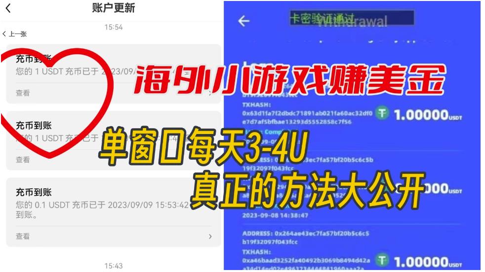 海外小游戏美金项目真正可以达到3-4U单窗口的方法，单台电脑收入300+【揭秘】-遨游资源库