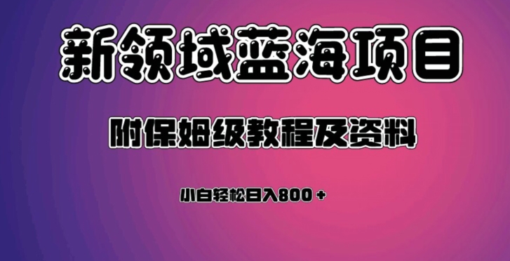虚拟资源蓝海领域新项目，轻松日入800＋，附保姆级教程及资料-遨游资源库