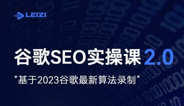 雷子·谷歌SEO 2.0实战课，独立站询盘自由必备，基于2023谷歌最新算法录制-遨游资源库