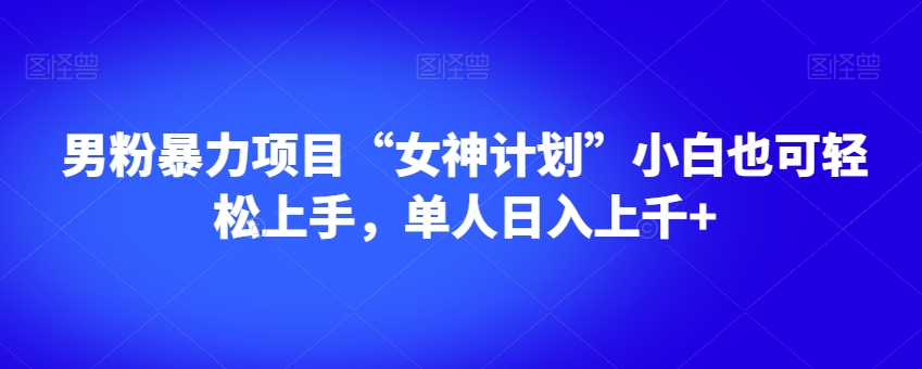 男粉暴力项目“女神计划”小白也可轻松上手，单人日入上千+【揭秘】-遨游资源库