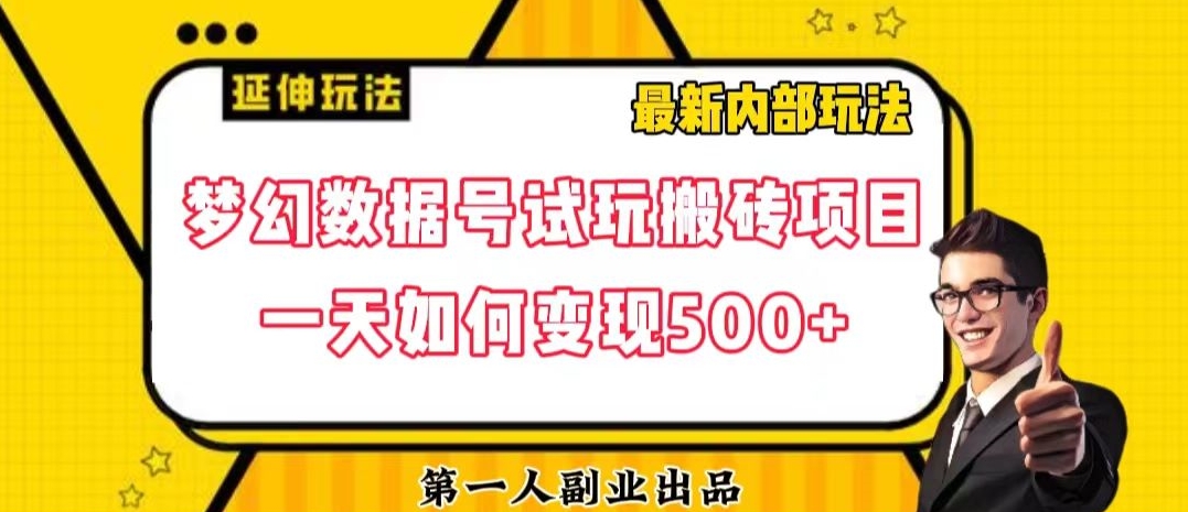 数据号回归玩法游戏试玩搬砖项目再创日入500+【揭秘】-遨游资源库