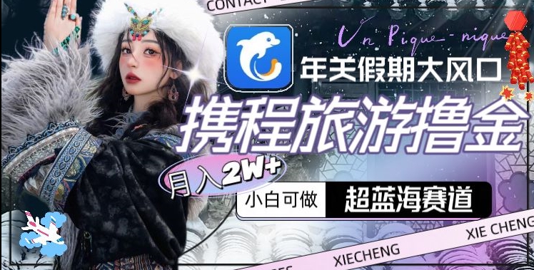 年关假期大风口，携程旅游撸金，超蓝海赛道,月入2w+【揭秘】-遨游资源库