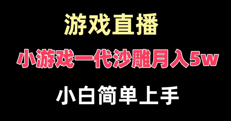 玩小游戏一代沙雕月入5w,爆裂变现,快速拿结果,高级保姆式教学【揭秘】-遨游资源库