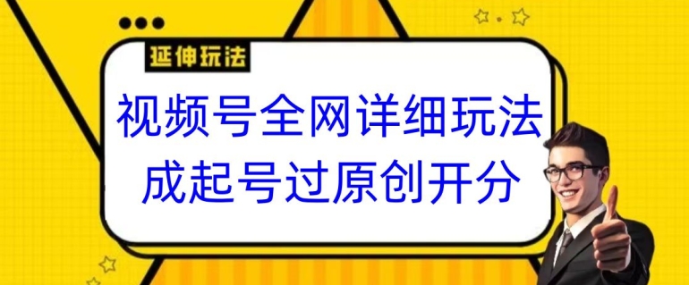 视频号全网最详细玩法，起号过原创开分成，单号日入300+【揭秘】-遨游资源库