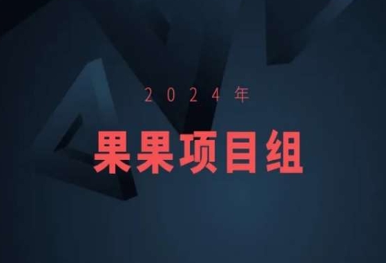2024年果果项目组项目合集-果果最新项目-遨游资源库