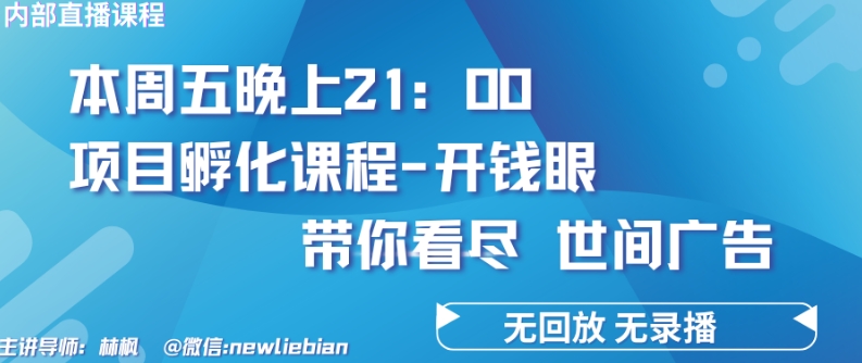 4.26日内部回放课程《项目孵化-开钱眼》赚钱的底层逻辑【揭秘】-遨游资源库