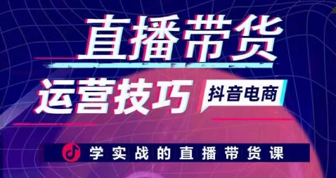 直播带货运营技巧，学实战的直播带货课-遨游资源库