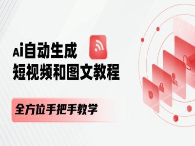 AI自动生成短视频和图文课程，全方位手把手教学-遨游资源库