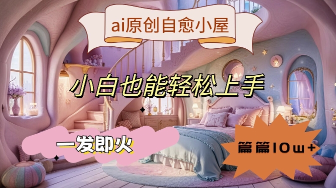 ai原创治愈小屋，小白也能轻松上手，一发即火，篇篇10w+【揭秘】-遨游资源库