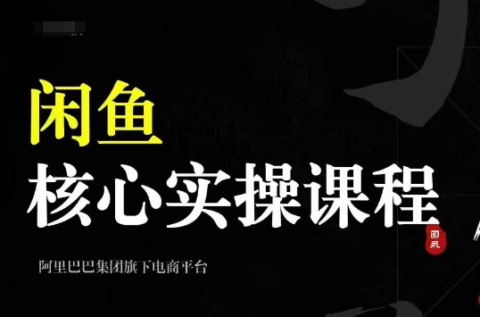 2024闲鱼核心实操课程，从养号、选品、发布、销售，教你做一个出单的闲鱼号-遨游资源库