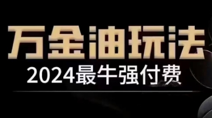 2024最牛强付费，万金油强付费玩法，干货满满，全程实操起飞（更新12月）-遨游资源库