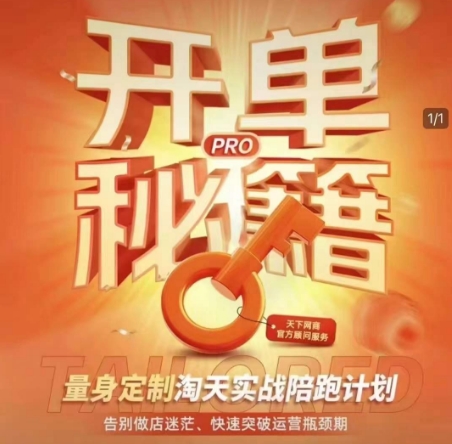 淘宝开单秘籍PRO，量身定制淘天实战陪跑计划，告别做店迷茫、快速突破运营瓶颈期-遨游资源库