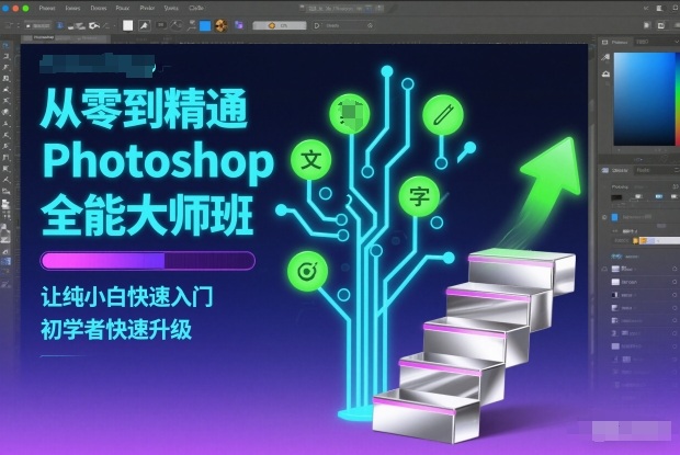 从零到精通Photoshop全能大师班，让纯小白快速入门，初学者快速升级-遨游资源库