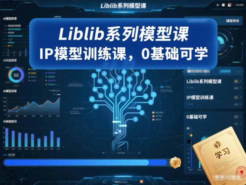 Liblib系列模型课，IP模型训练课，0基础可学-遨游资源库