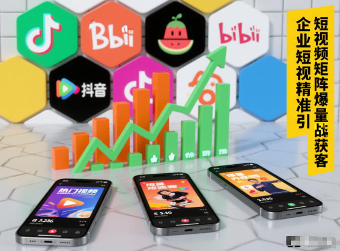 企业短视频精准引流矩阵获客，短视频矩阵爆量战法-遨游资源库