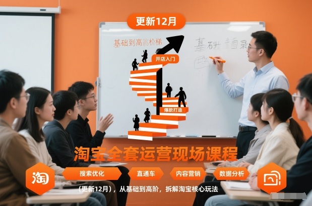 淘宝全套运营现场课程（更新12月），从基础到高阶，拆解淘宝核心玩法-遨游资源库