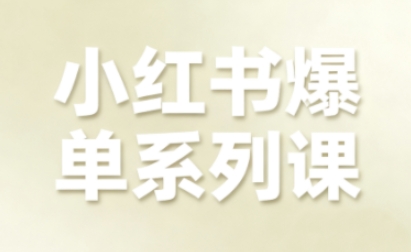 小红书爆单系列课，聚焦小红书电商全链路增长（更新）-遨游资源库