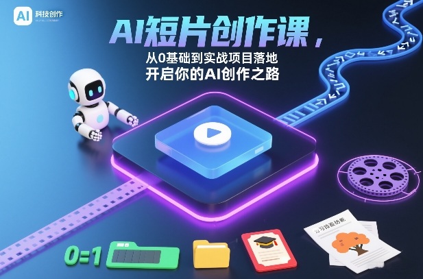 AI短片创作课，从0基础到实战项目落地，开启你的AI创作之路-遨游资源库