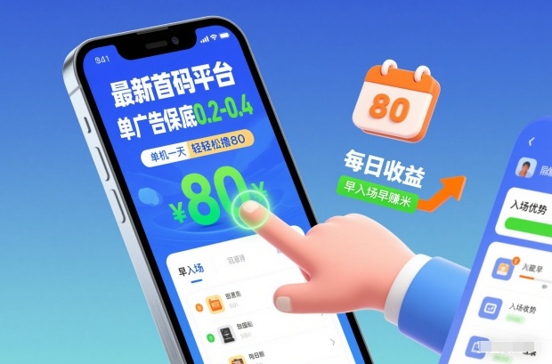 最新首码平台，单广告保底0.2-0.4，单机一天轻松撸80，早入场早賺米【揭秘】-遨游资源库