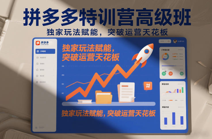 拼多多特训营高阶班，独家玩法赋能，突破运营天花板（更新26年1月）-遨游资源库