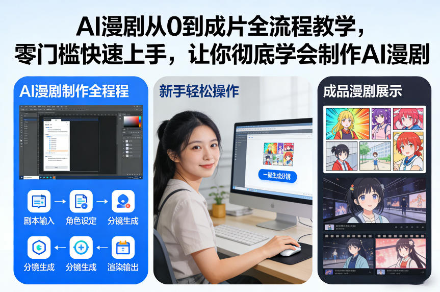 AI漫剧从0到成片全流程教学，零门槛快速上手，让你彻底学会制作AI漫剧【保姆级教程】-遨游资源库