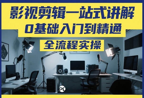影视剪辑一站式讲解，0基础入门到精通，全流程实操-遨游资源库