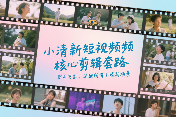 小清新短视频核心剪辑套路，新手万能，适配所有小清新场景-遨游资源库