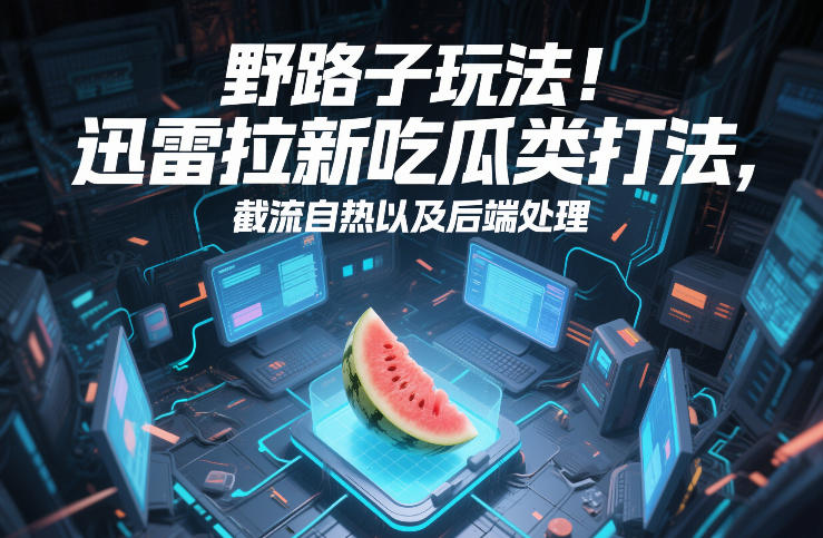 野路子玩法！迅雷拉新吃瓜类打法，截流自热以及后端处理-遨游资源库