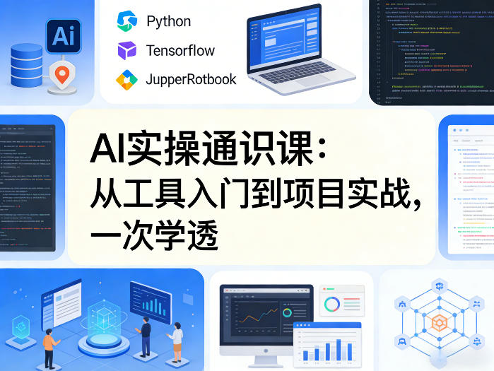 AI实操通识课，从工具入门到项目实战，一次学透-遨游资源库