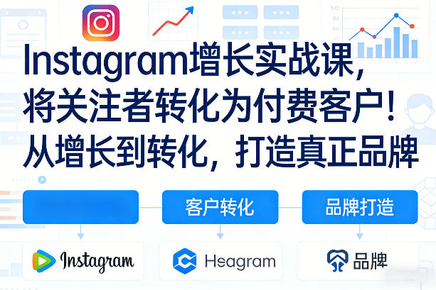 Instagram增长实战课，将关注者转化为付费客户！从增长到转化，打造真正品牌（双语字幕）-遨游资源库