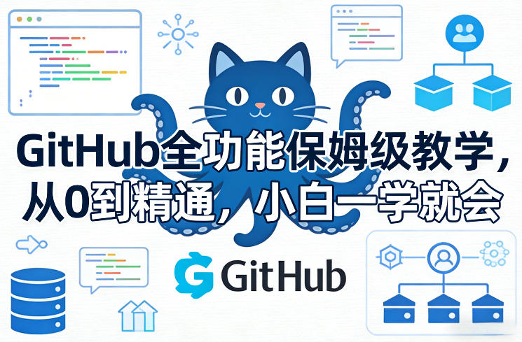 GitHub全功能保姆级教学，从0到精通，小白一学就会-遨游资源库